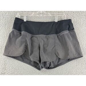 Brooks Running Shorts Womens Medium Gray Black Chaser Athletic Mesh Liner